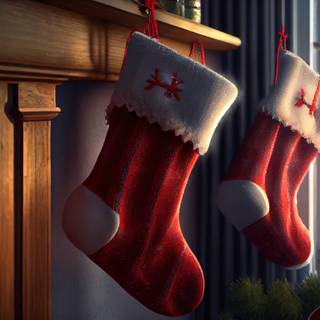 Xmas stockings wallpaper