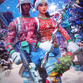 Xmas Fortnite wallpaper