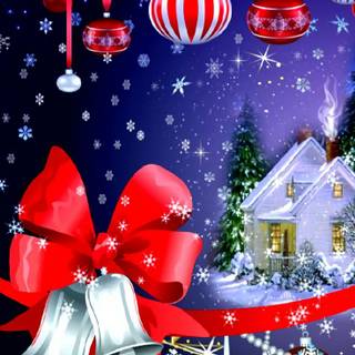 Xmas scene wallpaper