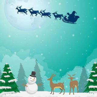 Xmas scene wallpaper