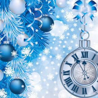 New Year blue wallpaper