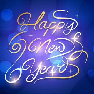 New Year blue wallpaper