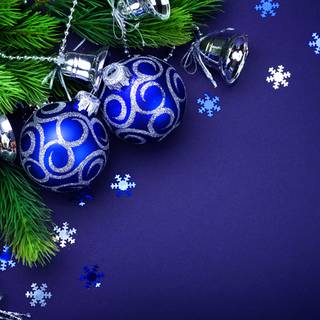 New Year blue wallpaper