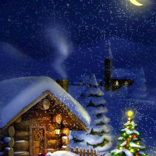 Xmas scene wallpaper