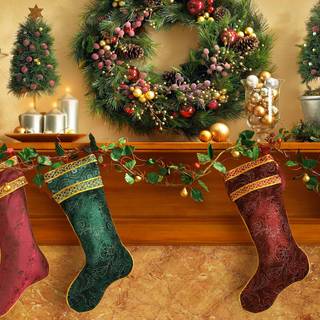 Xmas stockings wallpaper