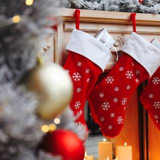 Xmas stockings wallpaper