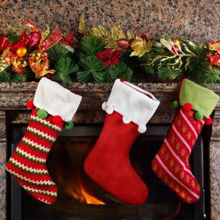 Xmas stockings wallpaper