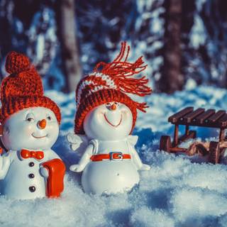 Snow Christmas 4k wallpaper