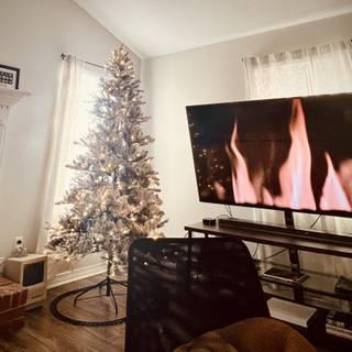 4k Christmas fireplace wallpaper