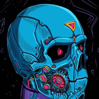 Cyborg phone wallpaper