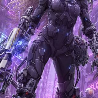 Cyborg phone wallpaper