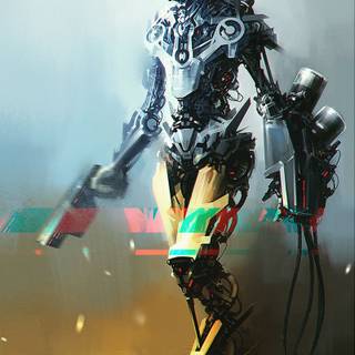 Cyborg phone wallpaper