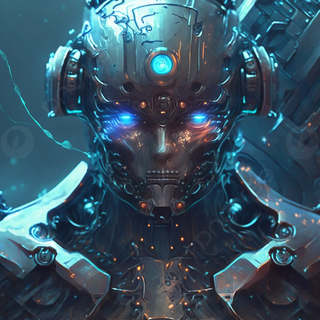 Futuristic robot wallpaper