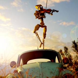 Cyborg phone wallpaper