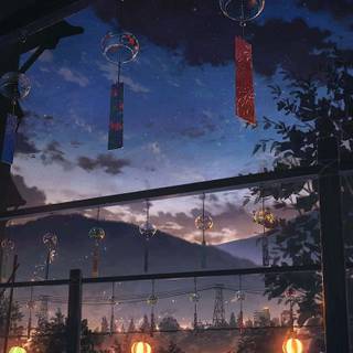 Anime scene phone wallpaper