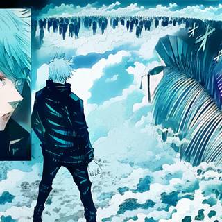 AOT Eren and Gojo wallpaper