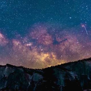 Blue mountain night laptop wallpaper