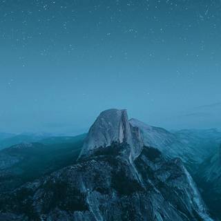 Blue mountain night laptop wallpaper