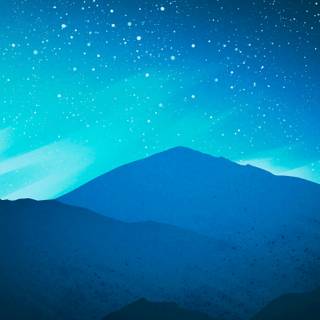 Blue mountain night laptop wallpaper
