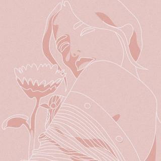 Beige girl art wallpaper