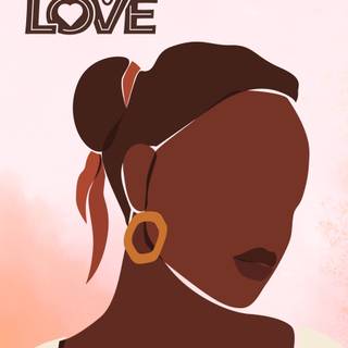 Beige girl art wallpaper