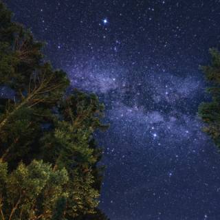 Blue mountain night laptop wallpaper