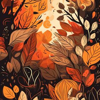 Fall drawing wallpaper