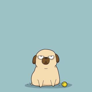 Cartoon cute dog wallpaper