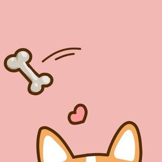 Cartoon cute dog wallpaper