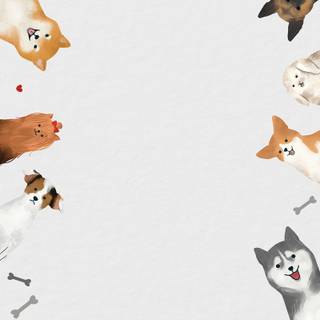 Cartoon cute dog wallpaper