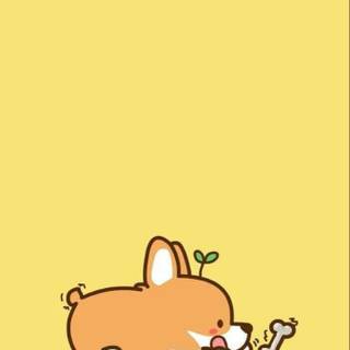 Cartoon cute dog wallpaper