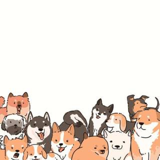 Cartoon cute dog wallpaper