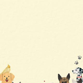 Cartoon cute dog wallpaper