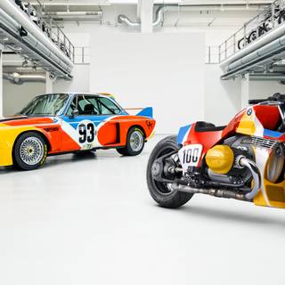 Bikes and cars together wallpaper