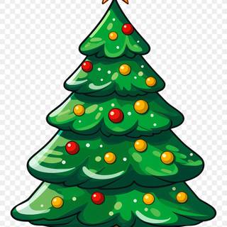 Xmas tree cartoon wallpaper