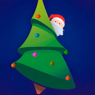 Xmas tree cartoon wallpaper