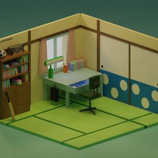 Nobita room wallpaper