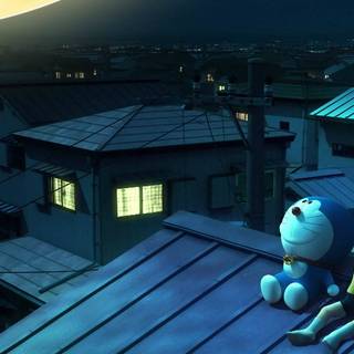 Doraemon night HD wallpaper