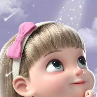 Baby girl cartoon wallpaper