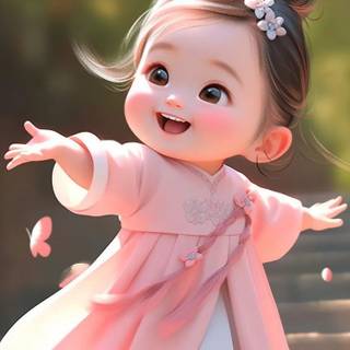 Baby girl cartoon wallpaper