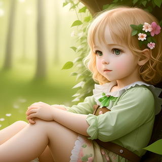 Baby girl cartoon wallpaper