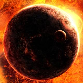 Sun from space wallpaper