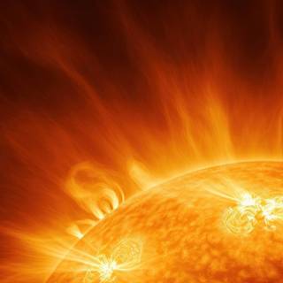 Sun from space wallpaper
