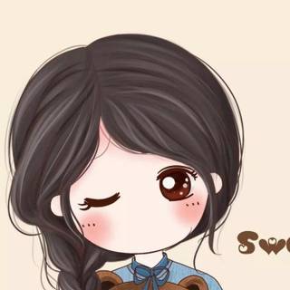 Baby girl cartoon wallpaper