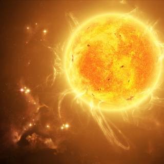 Sun from space wallpaper