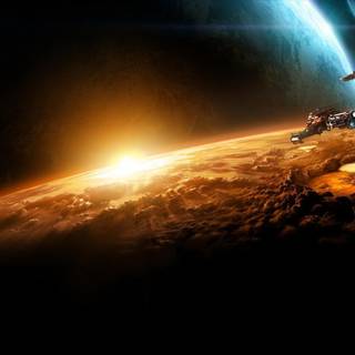 Sun from space wallpaper