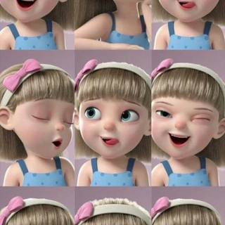 Baby girl cartoon wallpaper