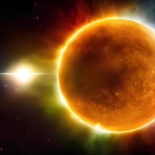 Sun from space wallpaper