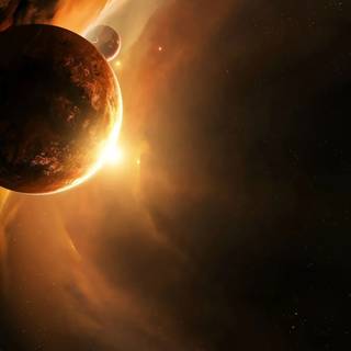 Sun from space wallpaper