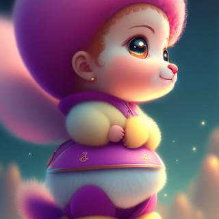 Baby girl cartoon wallpaper